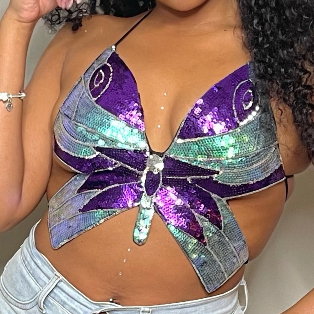 Sequin Butterfly Top